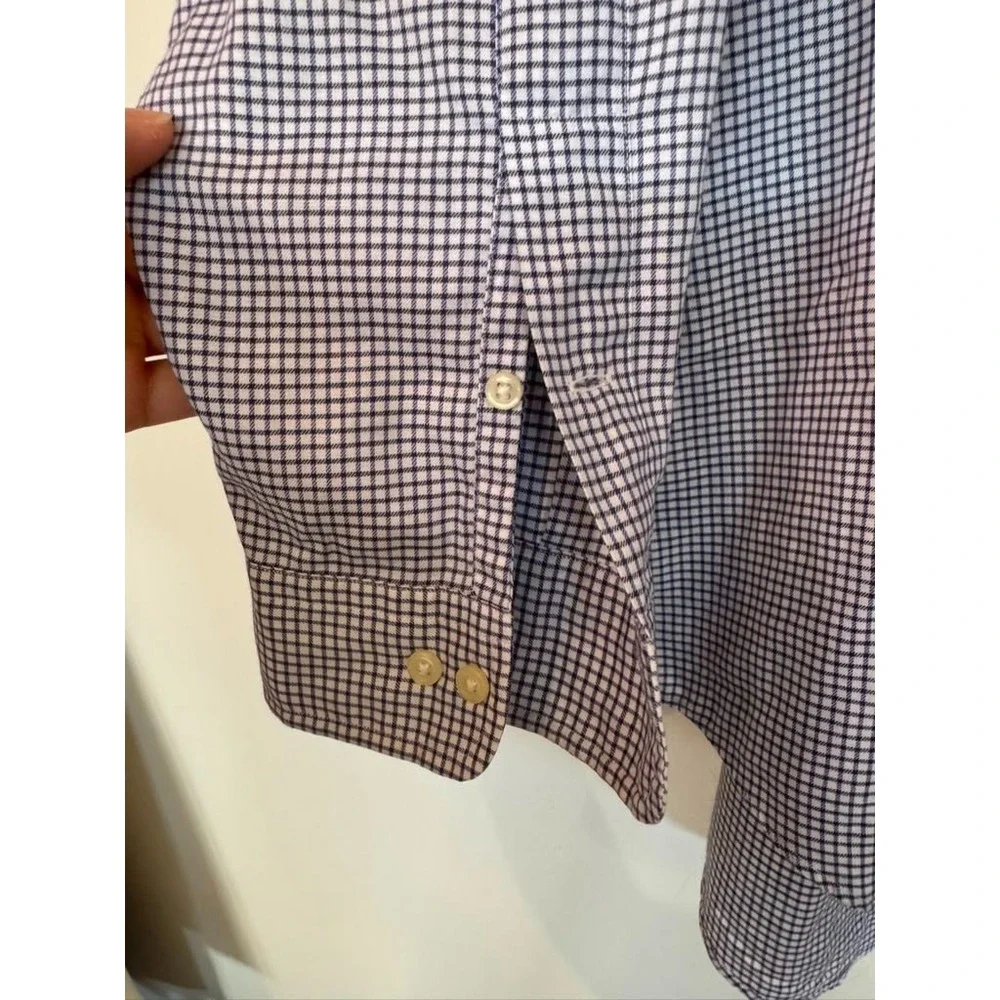 Polo Ralph Lauren Men's 17.5(34/35) Small Checkered Print Yarmouth Dress Shirt